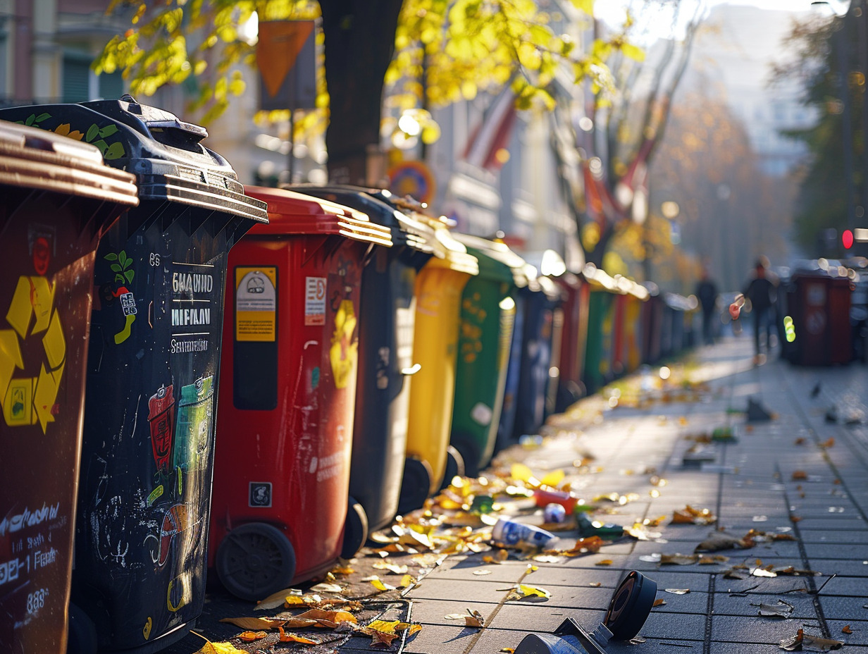 poubelles trottoir