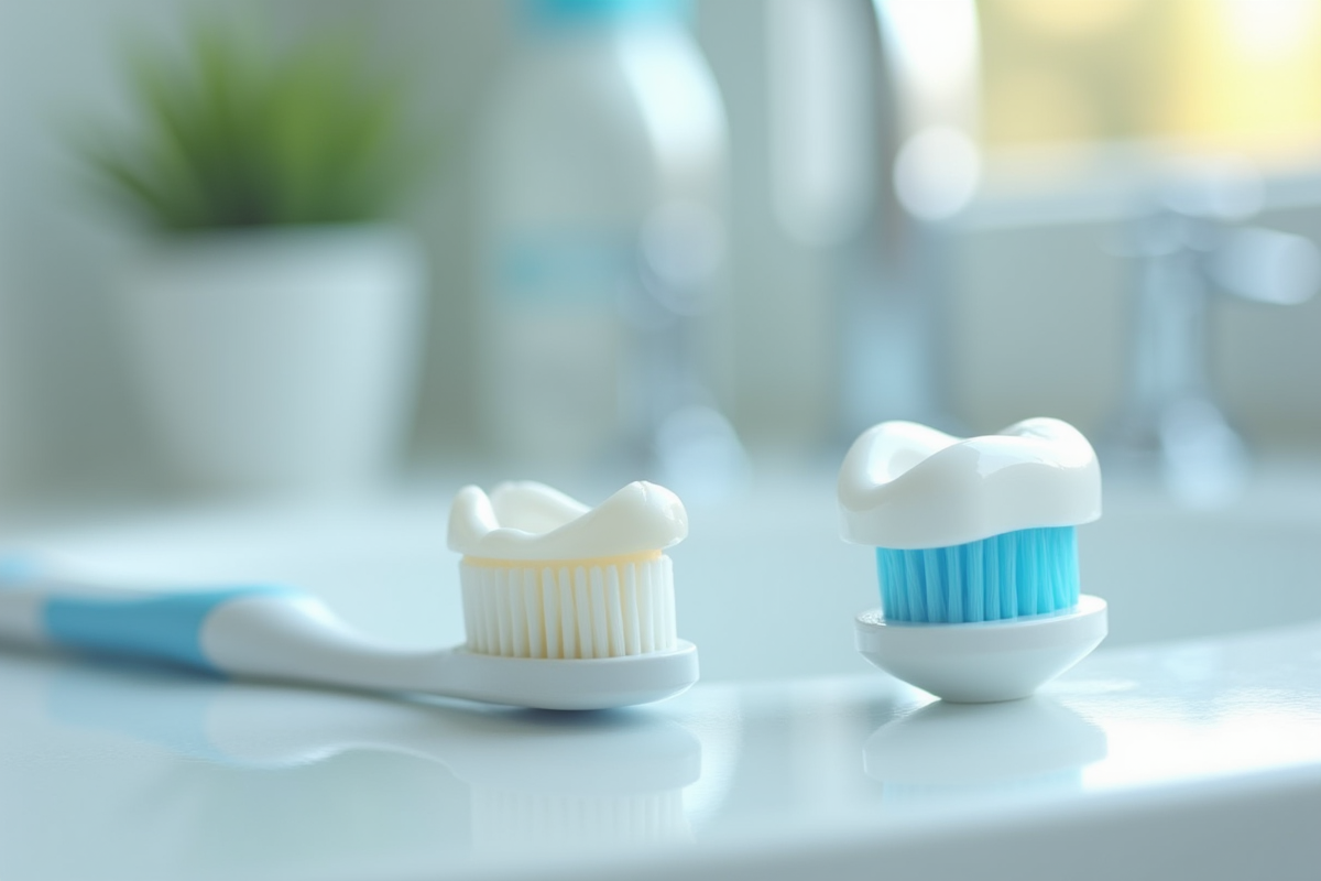Brosse à dents avec dentifrice blanchissant et aligneur dentaire