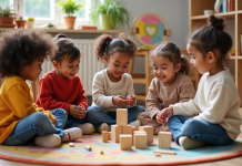 Diversité en petite enfance : les enjeux décryptés et expliqués Groupe d'enfants d'âge préscolaire jouant ensemble dans une classe chaleureuse