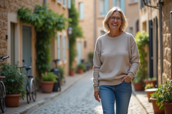 femme-rurale-village-france Femme souriante dans un village français charmant