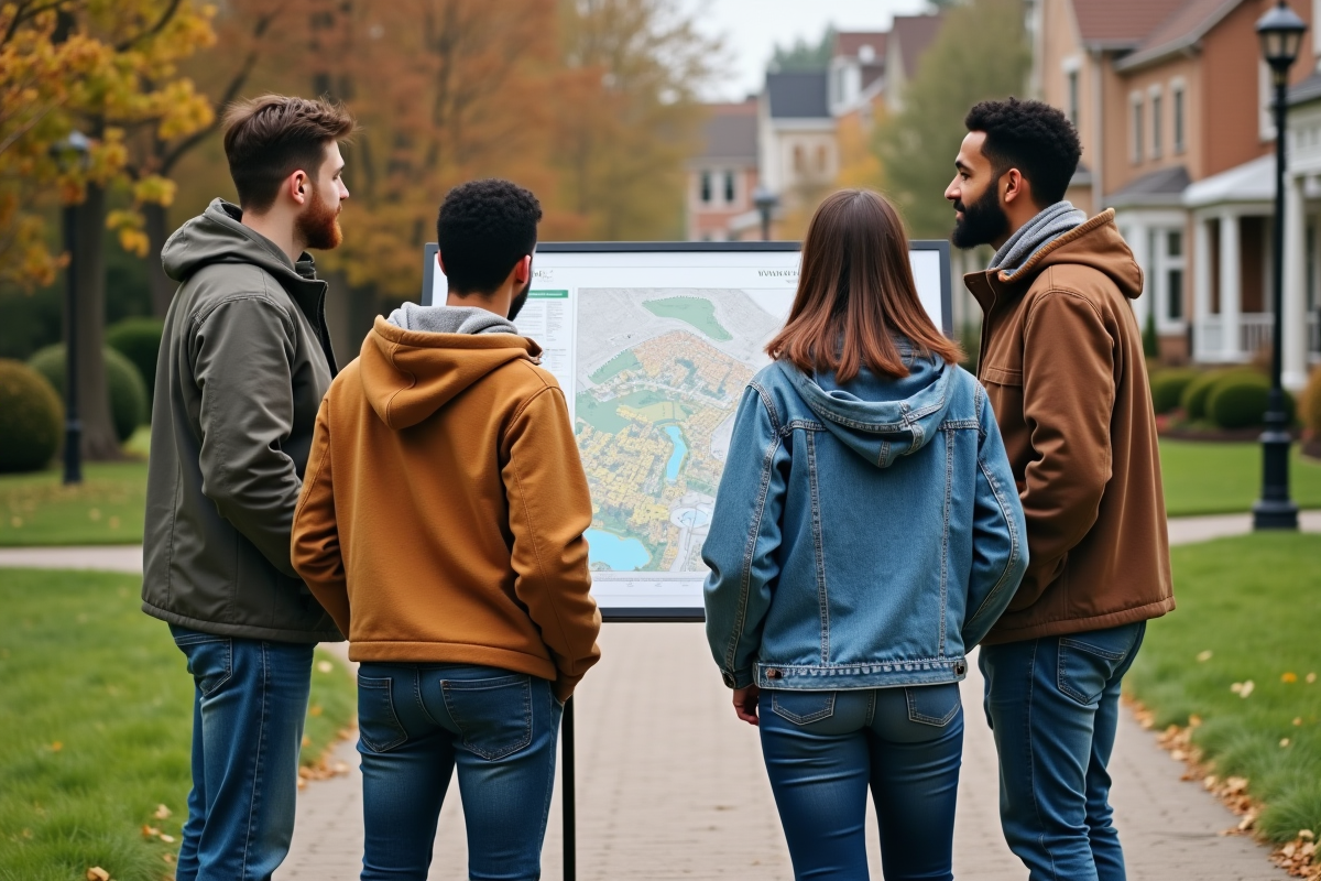 Jeunes discutant autour d