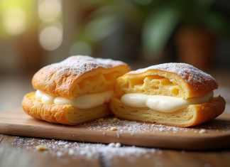 Paris-Brest praliné : la recette authentique et délectable ParisBrest coupé révélant sa crème pralinée riche